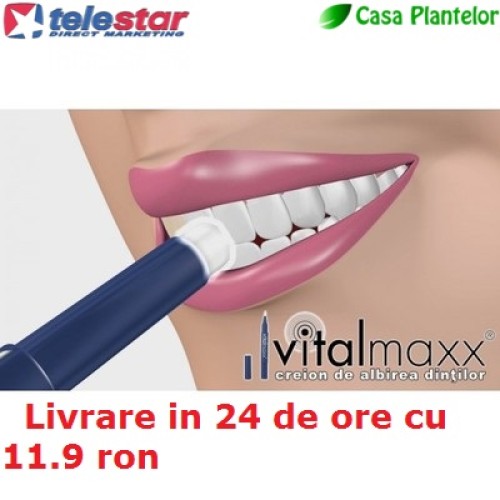 VitalMaxx Tooth Whitener - Creion de albire a dintilor 1+1 gratis